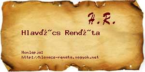 Hlavács Renáta névjegykártya