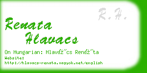 renata hlavacs business card